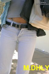 Outdoor tight jeans cameltoe